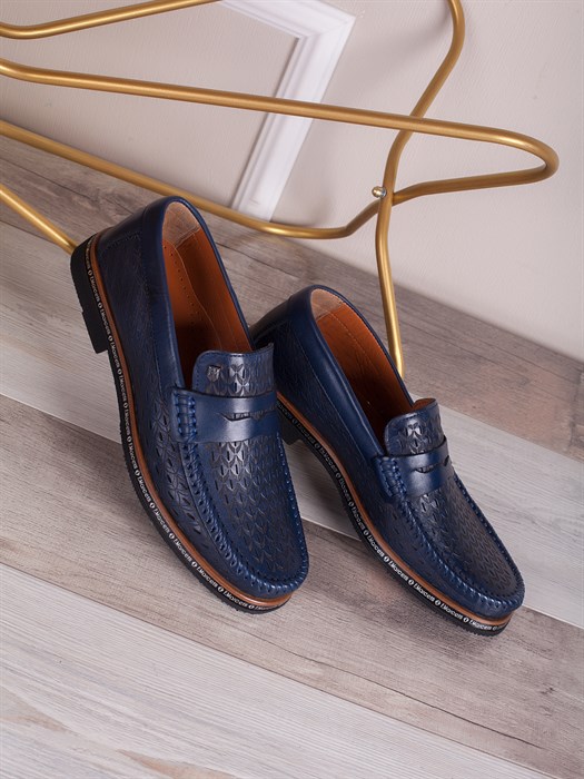 Слиперы мужские  от производителя/ Лоферы/ Мокасины на все случие жизни 310-01-L1 Темно-синий - фото 20136