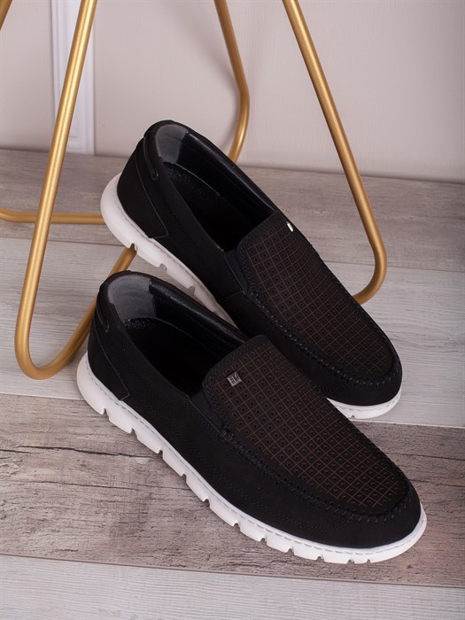 Слиперы мужские/ Слипоны повседневные   101-61-L1 Черный - фото 20208