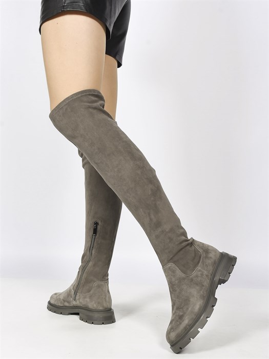 Ботфорты высокие чулки A9058-3B - фото 29449