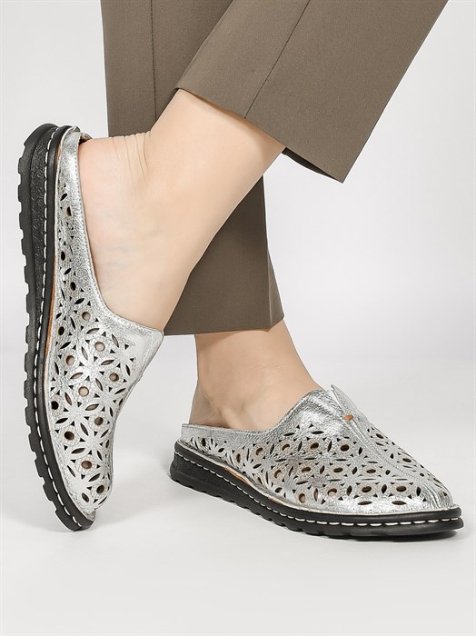 Сабо кожаные / Шлепки тренд S-4166-77 - фото 31736