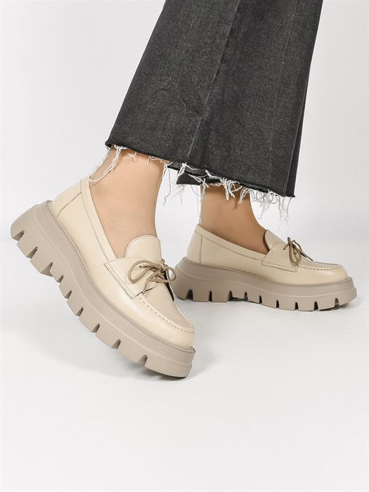 Лоферы женские комфорт  A-26 Bej - фото 32202