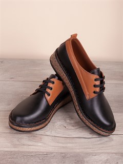 Комфортные женские туфли на плоской подошве/ Слиперы 7555-01-04 - фото 13424