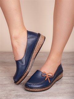 Комфортные женские туфли на плоской подошве/ Слиперы 7403-02 - фото 13635