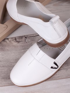 Летние слипоны из натуральной кожи/ Летние туфли  Турция  470-05 - фото 14572