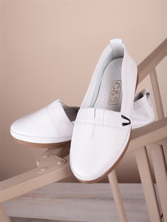 Летние слипоны из натуральной кожи/ Летние туфли  Турция  470-05 - фото 14573