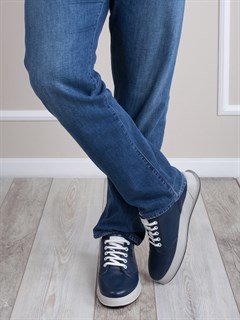 Мужские кеды стильные, удобные и легкие  8-02 Темно-синий - фото 19474