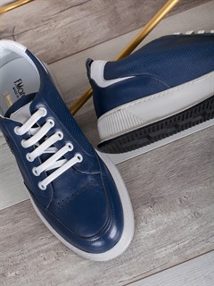 Мужские кеды стильные, удобные и легкие  8-02 Темно-синий - фото 19475