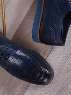 Слиперы мужские  от производителя/ Лоферы/ Мокасины на все случие жизни 1507-03-L1 Темно-синий - фото 20038