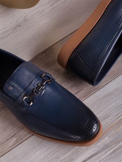 Слиперы мужские  от производителя/ Лоферы/ Мокасины на все случие жизни 1507-02-L1 Темно-синий - фото 20115