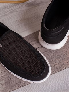 Слиперы мужские/ Слипоны повседневные   101-61-L1 Черный - фото 20207