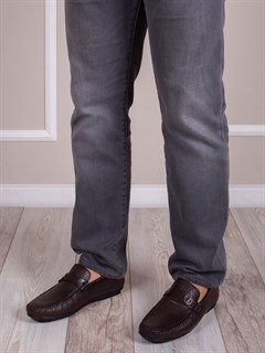 Мокасины мужские мега комфорт/ Слиперы мужские тренд/ Лоферы практичные 1007-07-00 Коричневый - фото 20255