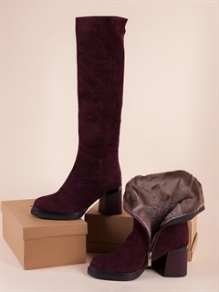 Зимние ботфорты на удобном каблуке  B727A - фото 23730