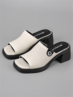 Сабо кожаные / Шлепки тренд 128-23 - фото 31405