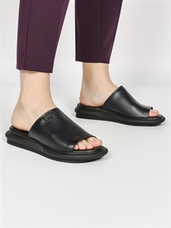 Сабо кожаные / Шлепки тренд 24662 Siyah - фото 31683