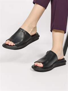 Сабо кожаные / Шлепки тренд 24662 Siyah