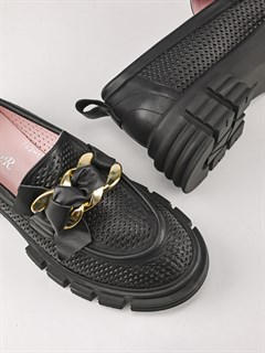 Лоферы женские комфорт  011-762 Siyah - фото 31960