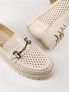 Лоферы женские комфорт  630-10 Bej - фото 31984