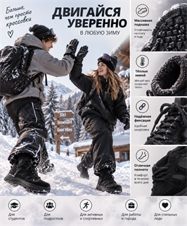 Женские зимние ботинки-кроссовки  A953-4M